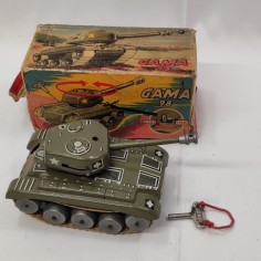 Giocattolo vintage carro armato latta Gama 98 made in West Germany