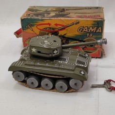 Giocattolo vintage carro armato latta Gama 98 made in West Germany 2