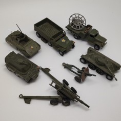 Lotto 7 modellini esercito Politoys scala 1/41 usati 2