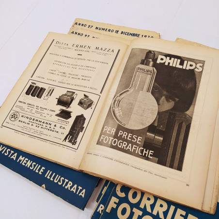 11 riviste Il Corriere Fotografico 1930 annata quasi completa manca febbraio
