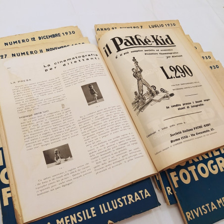 11 riviste Il Corriere Fotografico 1930 annata quasi completa manca febbraio