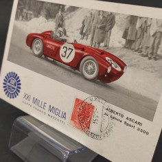 Cartolina commemorativa XXI Mille Miglia annullo 01/05/1954 2