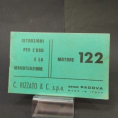 Libretto uso manutenzione ciclomotore Rizzato 49 motore 122 - 20 pagine