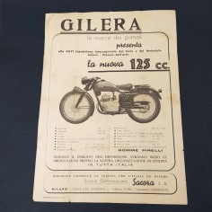 Lotto di 2 brochure Gilera, la nuova 125 e campionati vinti 1950 2