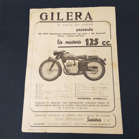 Lotto di 2 brochure Gilera, la nuova 125 e campionati vinti 1950