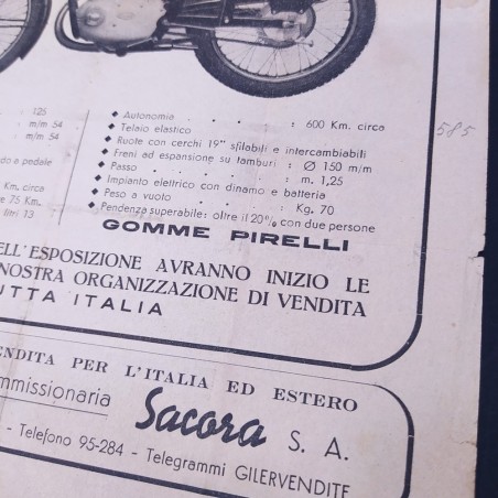 Lotto di 2 brochure Gilera, la nuova 125 e campionati vinti 1950