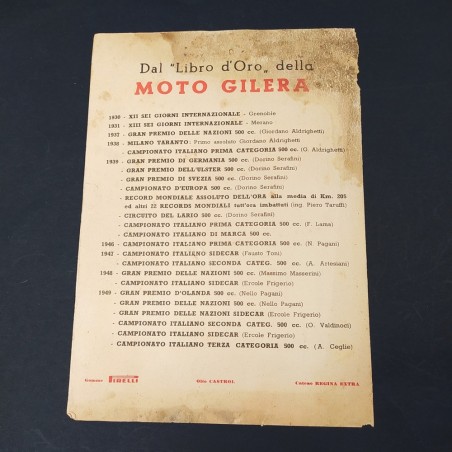 Lotto di 2 brochure Gilera, la nuova 125 e campionati vinti 1950