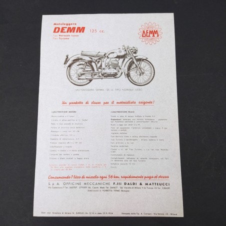 Lotto di 5 volantini brochure cataloghi motociclette anni 50