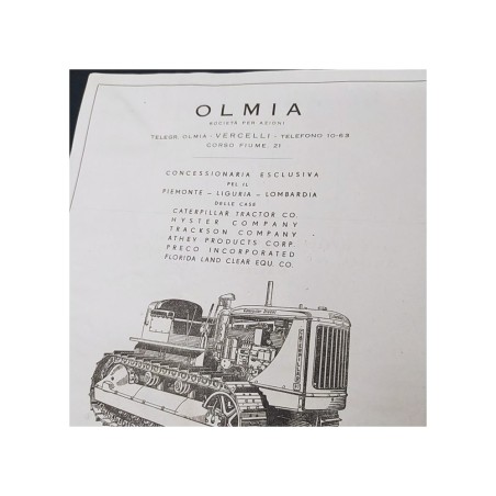 Volantino brochure catalogo trattore Caterpillar Concessionaria Olmia