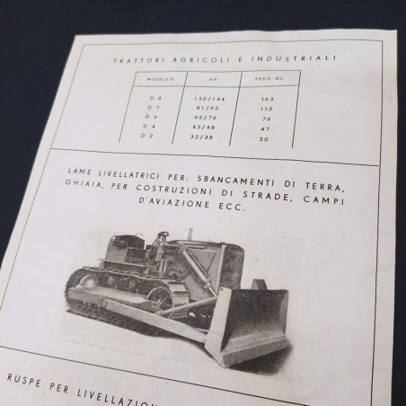 Volantino brochure catalogo trattore Caterpillar Concessionaria Olmia