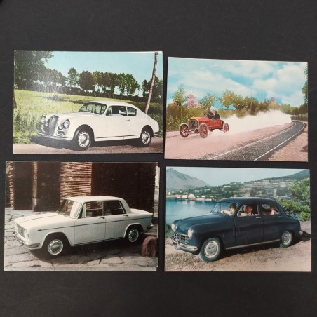 Blocco 77 tra foto originali figurine e cartoline automobili molte Ferrari
