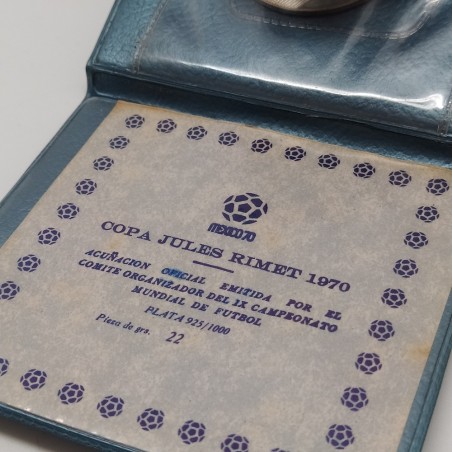 Medaglia argento Mondiali Messico 1970 Coppa Rimet 22 gr