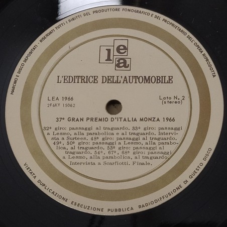 Disco vinile XXXVII Gran Premio d'Italia Monza 66 - Buono