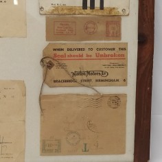 Pannello documenti Moto Norton anno 1962 70x55 cm 2