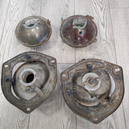 Set 4 fanali per Fiat 850 Sport Coupè 1968 due con maschere di montaggio