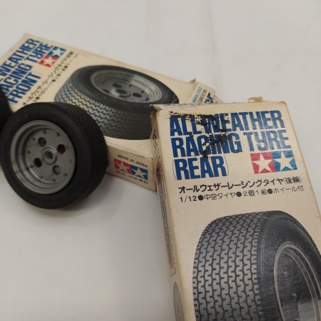 Tamiya lotto di 4 pneumatici ricambio modellini auto scala 1/18
