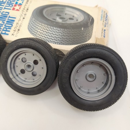 Tamiya lotto di 4 pneumatici ricambio modellini auto scala 1/18