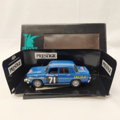 Modellino auto Solido Prestige Renault 8 Gordini Rally Maroc scala 1/18 blu