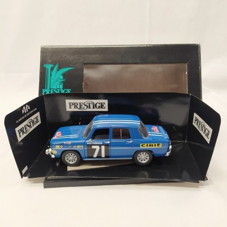 Modellino auto Solido Prestige Renault 8 Gordini Rally Maroc scala 1/18 blu