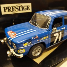 Modellino auto Solido Prestige Renault 8 Gordini Rally Maroc scala 1/18 blu 2