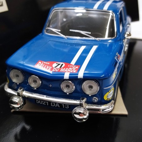 Modellino auto Solido Prestige Renault 8 Gordini Rally Maroc scala 1/18 blu