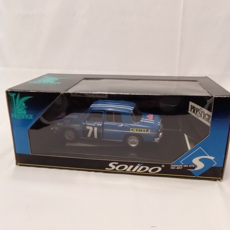 Modellino auto Solido Prestige Renault 8 Gordini Rally Maroc scala 1/18 blu