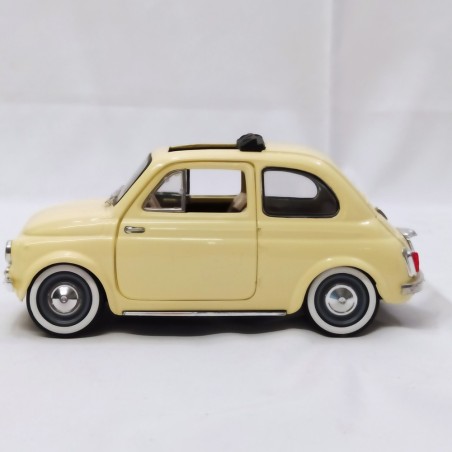Modellino Solido Fiat 500 tetto apribile scala 1/18 colore giallo senza scatola