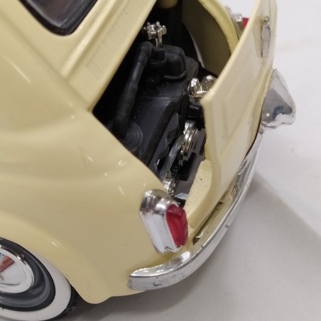 Modellino Solido Fiat 500 tetto apribile scala 1/18 colore giallo senza scatola