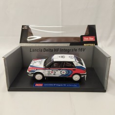 Modellino Sun Star Lancia Delta HF integrale Martini Rally 1000 lakes sc. 1/18
