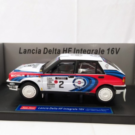 Modellino Sun Star Lancia Delta HF integrale Martini Rally 1000 lakes sc. 1/18