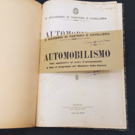 Libro Automobilismo – Note aggiuntive al testo d’insegnamento in base ai program