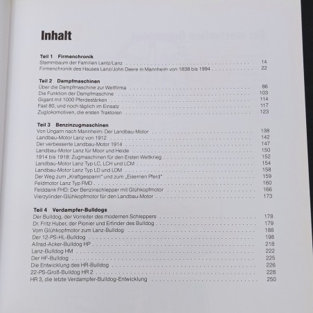 Libro Lanz Firmenchronik Damptmaschinen Benzinzugmaschinen Verdampfer-Bulldogs v
