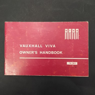 Libro Uso e manutenzione Vauxhall Viva owner’s handbook TS 643/5 1965