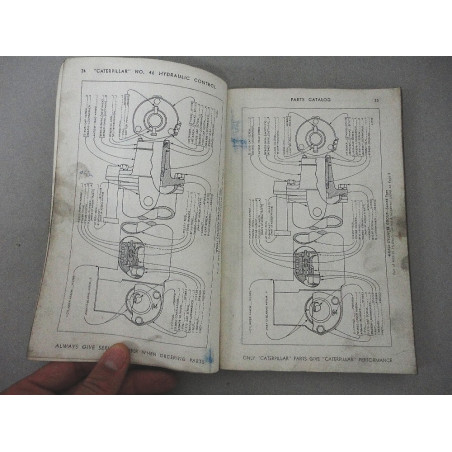 CATERPILLAR NO. 46 HYDRAULIC CONTROL CATALOGO PART FORM 32941