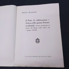 Benito Mussolini Discorso al senato Patto quattro potenze occidentali 1933 2
