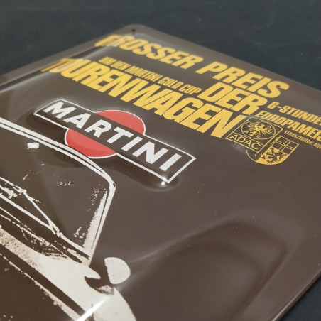 Placca pubblicitaria in metallo Martini gold cup Nurburgring 11 juli 1971