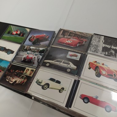 Raccoglitore con oltre 490 tra cartoline, foto auto corse e storiche