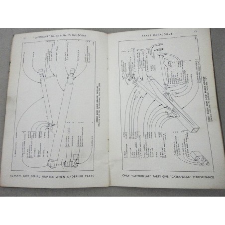 CATERPILLAR NO. 7A 7S BULLDOZER PARTS CATALOGUE ENGLISH TEXT FORM CTC 14-476
