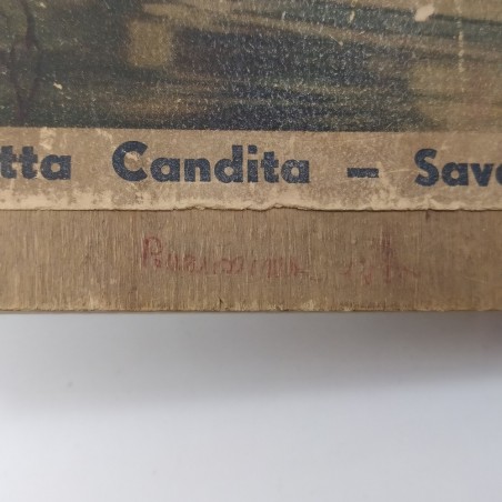 Scatola in legno primo 900 Ditta Augusto Vincenzo Besio Frutta Candita - Savona