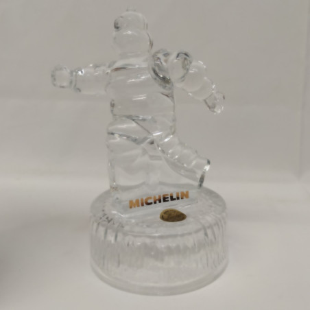 BIB trophee Or Michelin - Statuina originale Bibendum in vetro cristal d'Arques