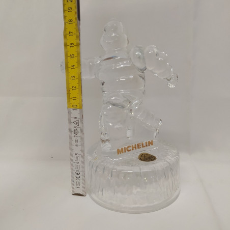 BIB trophee Or Michelin - Statuina originale Bibendum in vetro cristal d'Arques