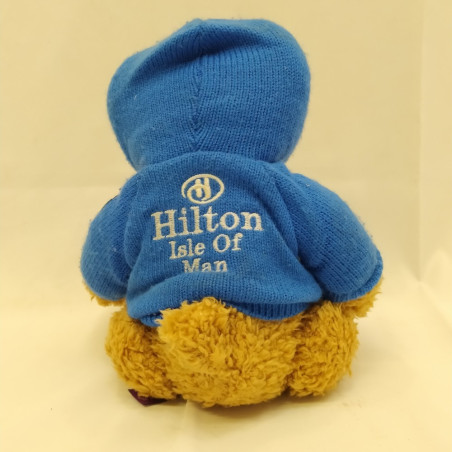 Orsetto peluche TT Centenary 2007 con felpa blu Hilton Isle of Man