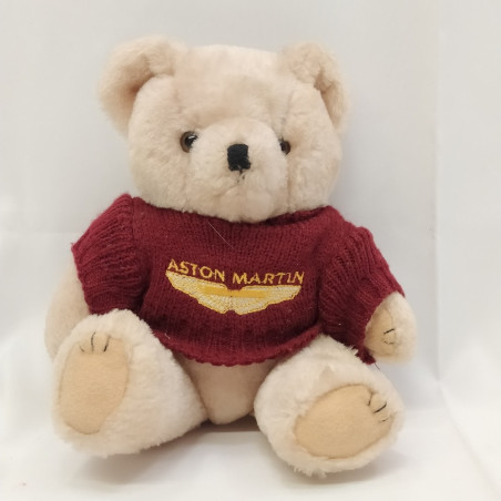 Orsetto peluche con maglione di cotone rosso Aston Martin h. 23 cm