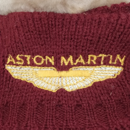 Orsetto peluche con maglione di cotone rosso Aston Martin h. 23 cm