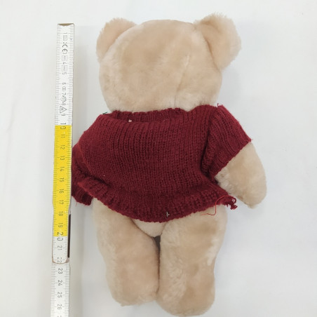 Orsetto peluche con maglione di cotone rosso Aston Martin h. 23 cm