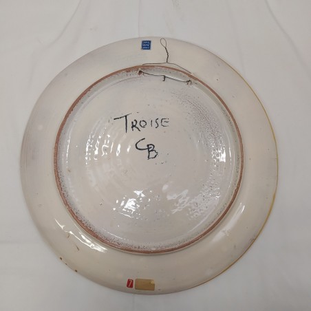 Piatto decorativo da esposizione ceramice Troise Campobasso