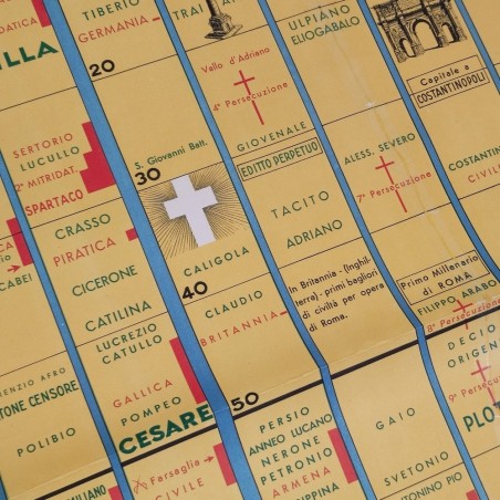Manifesto calendario storico da Romolo a Mussolini 180x127 cm