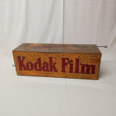 Insegna in latta Kodak scatola pellicola anni 20/30 forte ossidazione