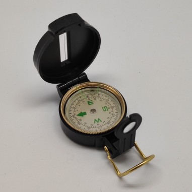 Bussola pieghevole nera usata Engineer Lensatic Compass