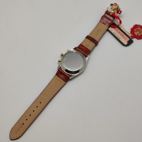 Orologio cronografo mov. quarzo polso uomo Reporter quadrante rosa inusato